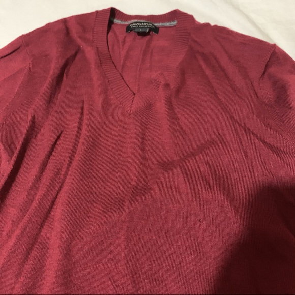 Banana Republic - Knit V-Neck Merino Wool Sweater - AS IS - Picture 6 of 7